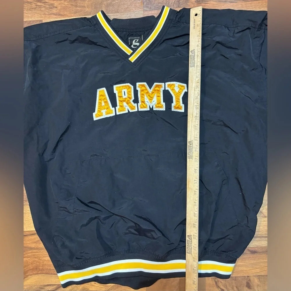 Vintage Army Pullover Windbreaker Light Jacket Size L Black Outdoors Performance